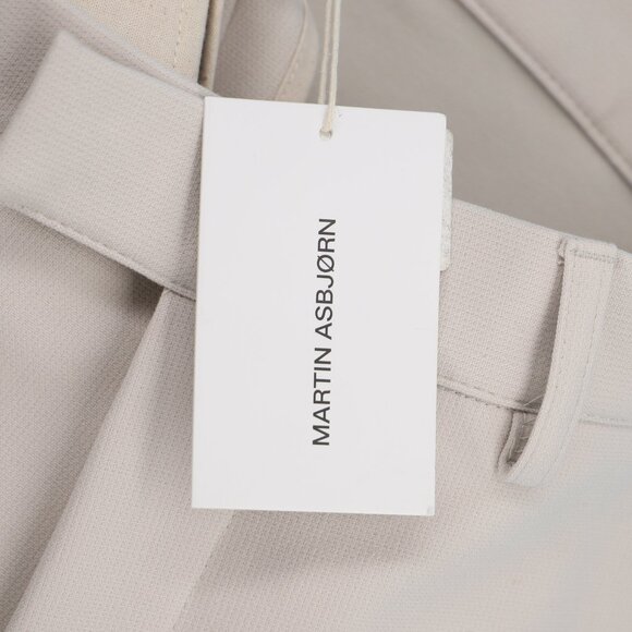 NWT MARTIN ASBJØRN Grey Ace Trousers Vanilla Mid-rise Size IT 46 (US Waist 30) - Picture 11 of 13